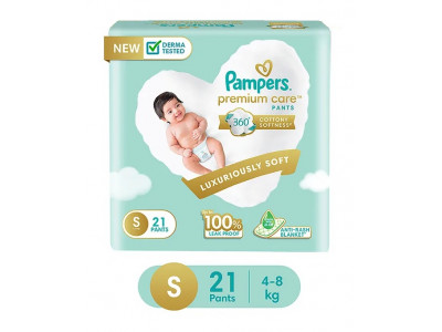 Pampers Premium Care Pants Small Diapers (Pack of 21)