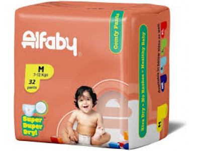 Alfaby Meduim Pants Diapers 32 NOS