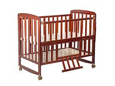 Luvlap 18392 Wooden Cot With Gadi - 1 nos 