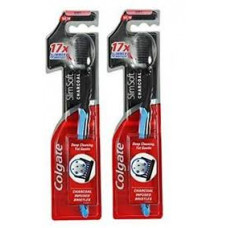 Colgate Slim Soft Charcoal Toothbrush - 2 nos