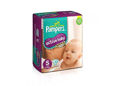 Pampers Active Baby Small Diapers (Pack of 22)