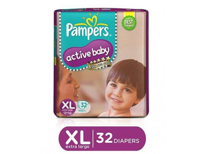 Pampers Active Baby XL Diapers (Pack of 32)