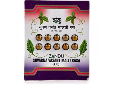 Zandu Suvarna Vasant Malti Rasa - 10 Tab