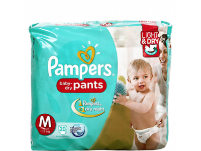Pampers Dry Pants Medium Diapers (Pack of 20)