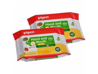 Pigeon Hand & Mouth 2 In 1 Wet Tissue (72 Pulls)