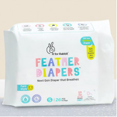 R FOR RABBIT FEATHER SMALL BABY DIAPERS 26 NOS