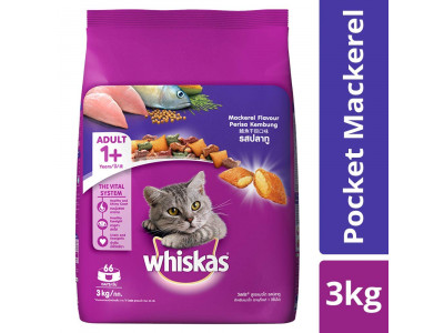 Whiskas Pockets Mackerel - 3 kg